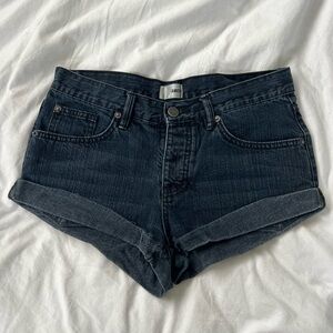 Amuse Society Women's Deep Blue Jean Shorts